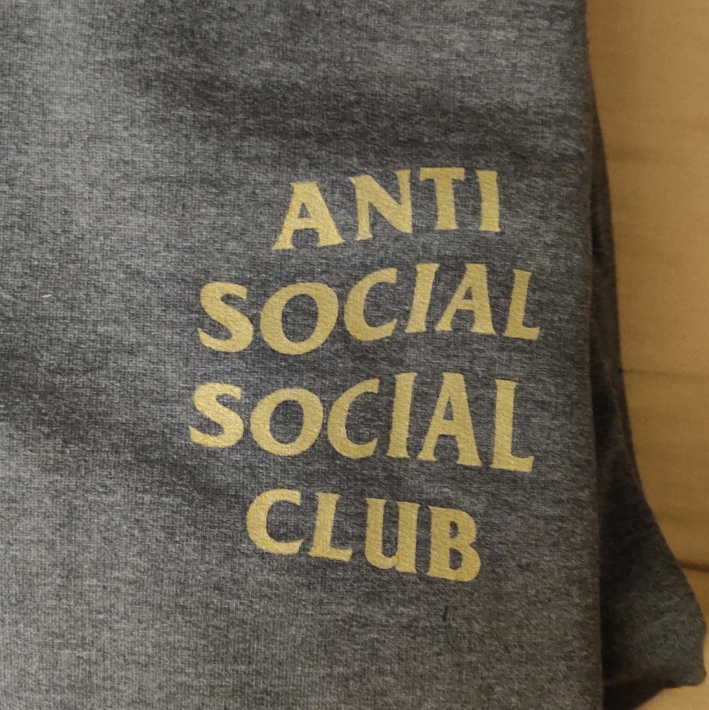 Anti social social club Gold hoodie
